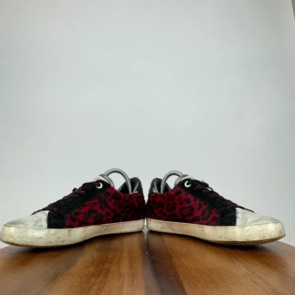 Womens Zadig & Voltaire Leather Leopard Calf Hair Shoes Sneakers Size 40 M GUC - Picture 6 of 9